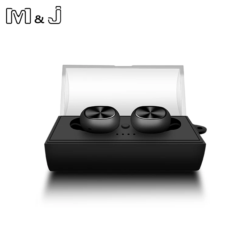 M&J TWS QS1 Mini Bluetooth EarphonesEarbuds True Wireless Stereo  Car Headsets Charging Box with Mic for xiaomi Redmi AirDots