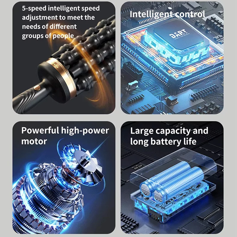 2025 New Foot Massage Roller for Shiatsu Acupoint Percussion Leg Roller Massager Relief Muscle Pain Relax Stress Massager