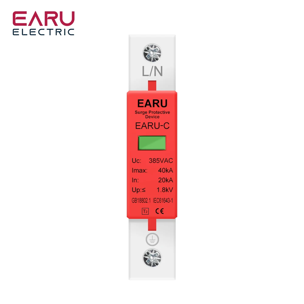 Power Surge Protective Device SPD Arrester Low Voltage House 1/2/3/4 Pole Surge