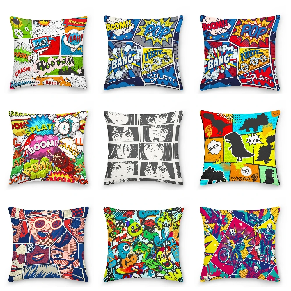 Hippie Pillow Covers Decorative Cushion Hip Hop Pillowcase Hippie