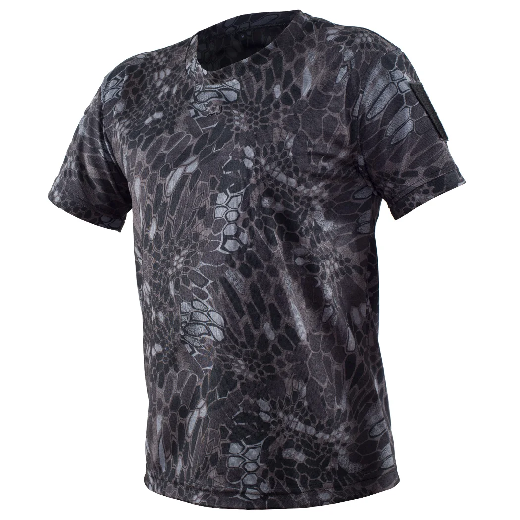 thumbnail image 1 of MEGE - Camiseta táctica de camuflaje multicámara para hombre, de secado rápido, estilo militar, de combate, de manga corta, para ciclismo y caza, 1 of 5