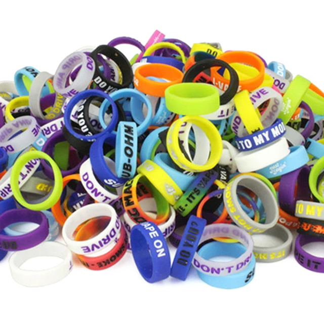 Anti Csúszós Sávok Szilikon Gyűrű A Vape-Hez Szkennelés Elleni Dekoratív Gyűrűk 10Db/Készlethez - Image 2