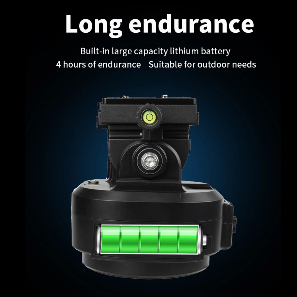YT2000 Motorized Pan Tilt Head Electric Ball Head Object Tracking Tripod Payload 4.4ibs Remote Control Clip 1/4in for Video