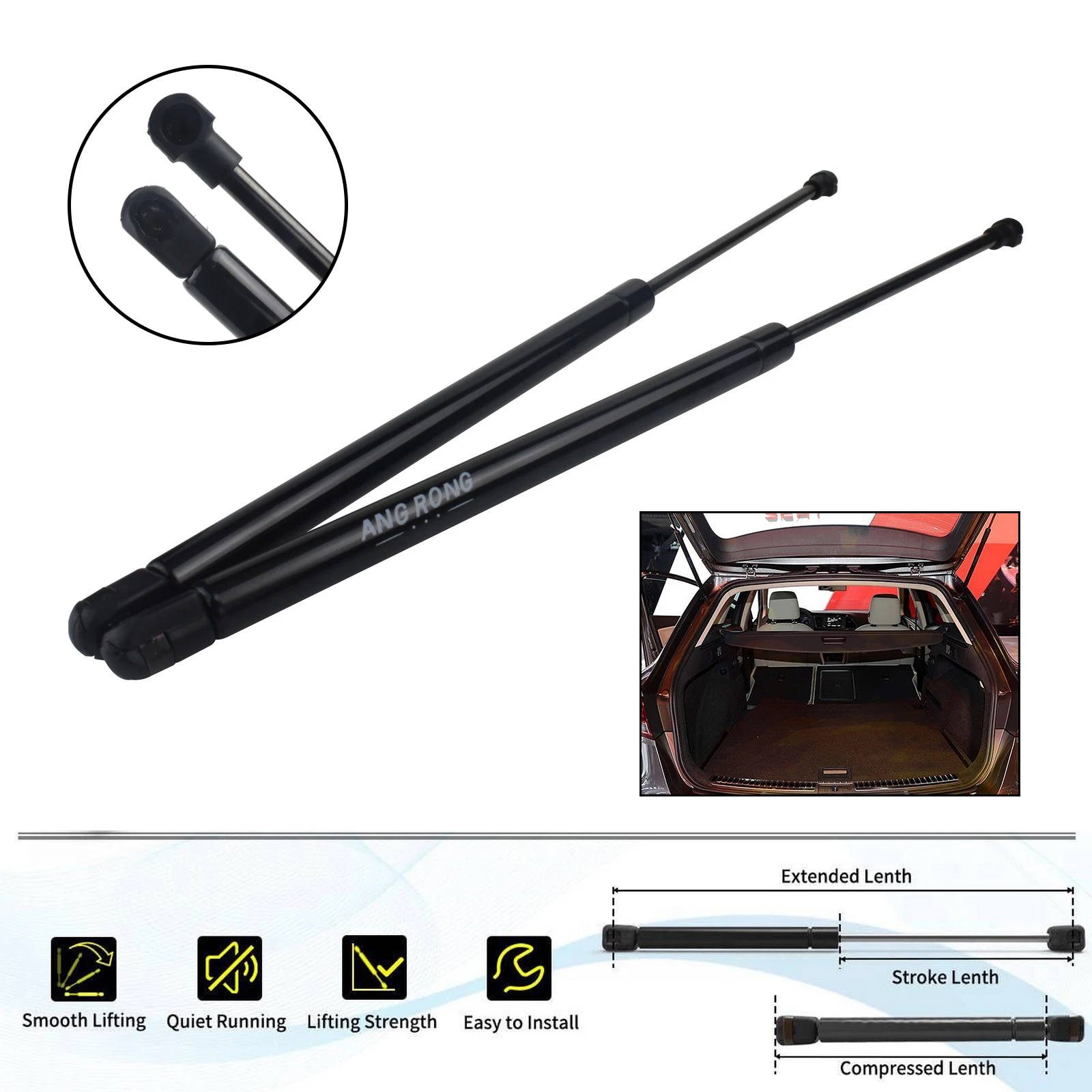 Boot Gas Struts 2x Seat Leon MK2 Hatchback 2005-12 Tailgate