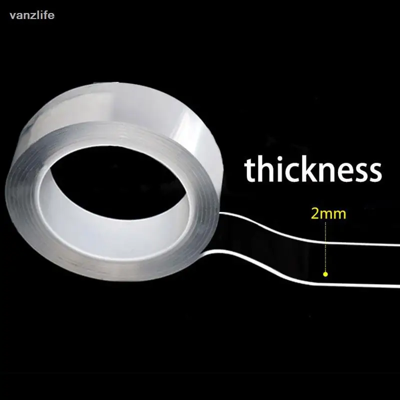 nano traceless double-sides adhesive tape stickers strong thin transparent waterproof automotive film wall fixed stickers