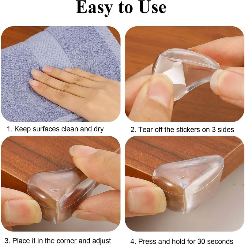 Clear Table Corner Guards - Child Safety Anti-Collision Edge Protectors
