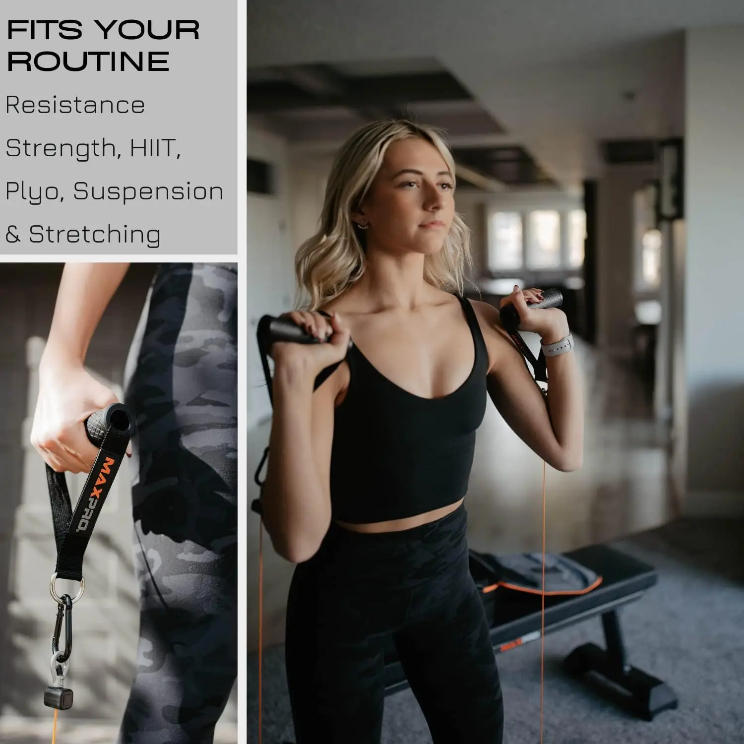 Fitness: Cable Home Gym As Seen on Shark Tank Versatile Portable Bluetooth Connected Strength - Image 4
