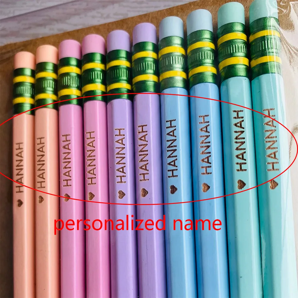 Personalized Pencils 10 pcs Engraved For Student