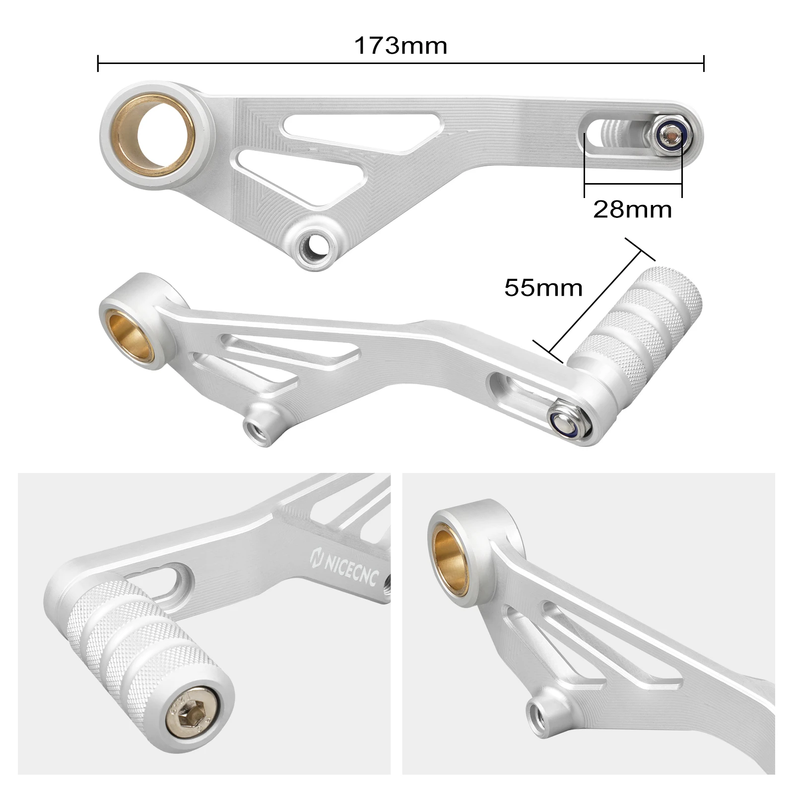 Fußrasten Fußstütze Schalthebel für BMW R 1250GS 2019–2023 R1250GS Adventure 2019–2024 R 1200 GS R1200GS Adventure 2013–2018 – Detail 16