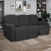 3 Seat Stretch Sectional Recliner Sofa Slipcover With Elastic Bottom Soft Washable Furniture Pet Protector Couch Cover 3