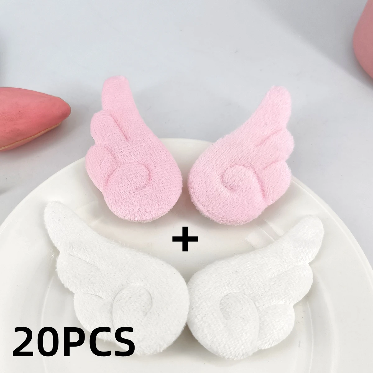 2 Stücke/20 Stücke 5 cm Engelsflügel Super Nette Engelsflügel Plüsch Haarnadel Mädchen Haarspange Zubehör Haarspangen Hairgrip Kopfschmuck Kopfbedeckung – Detail 10