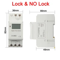 Timer switch din rail mount relay digital TP8A16 weekly clock programmable electronic microcomputer 220V48V 30A 12V AC ring bell 2