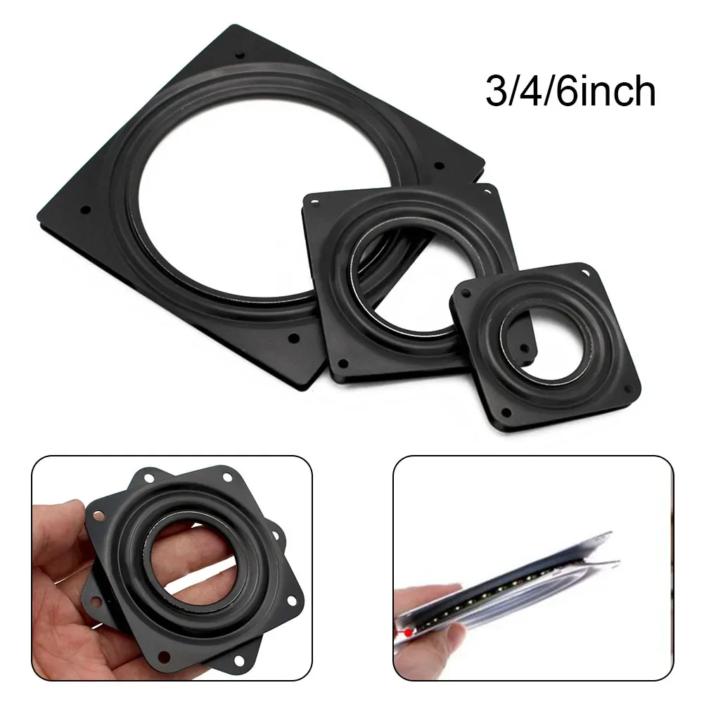 360 Degree Rotating Bearing Plate Heavy Duty Metal Bearing Swivel Turntable Plate Desk Table Square Turntable Hardware