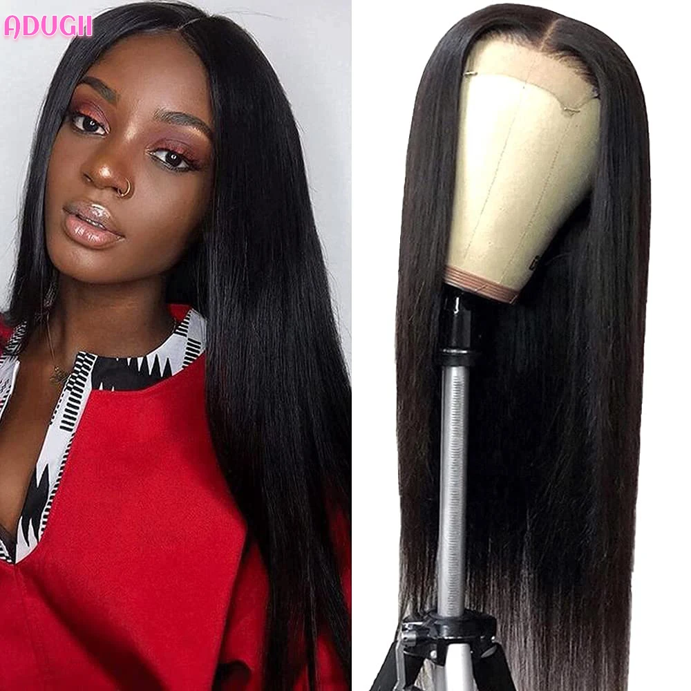 

Adugii 30 Inch Transparent 13x4 13x6 Straight Lace Front Human Hair Wig Brazilian Remy 4x4 Lace Closure Frontal Wigs For Women