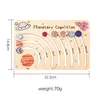 Wooden Puzzle Toys Movable Orbital Solar System Model Science Toys Set Montessori Planets Science Educational Puzzle Toys Gifts 3