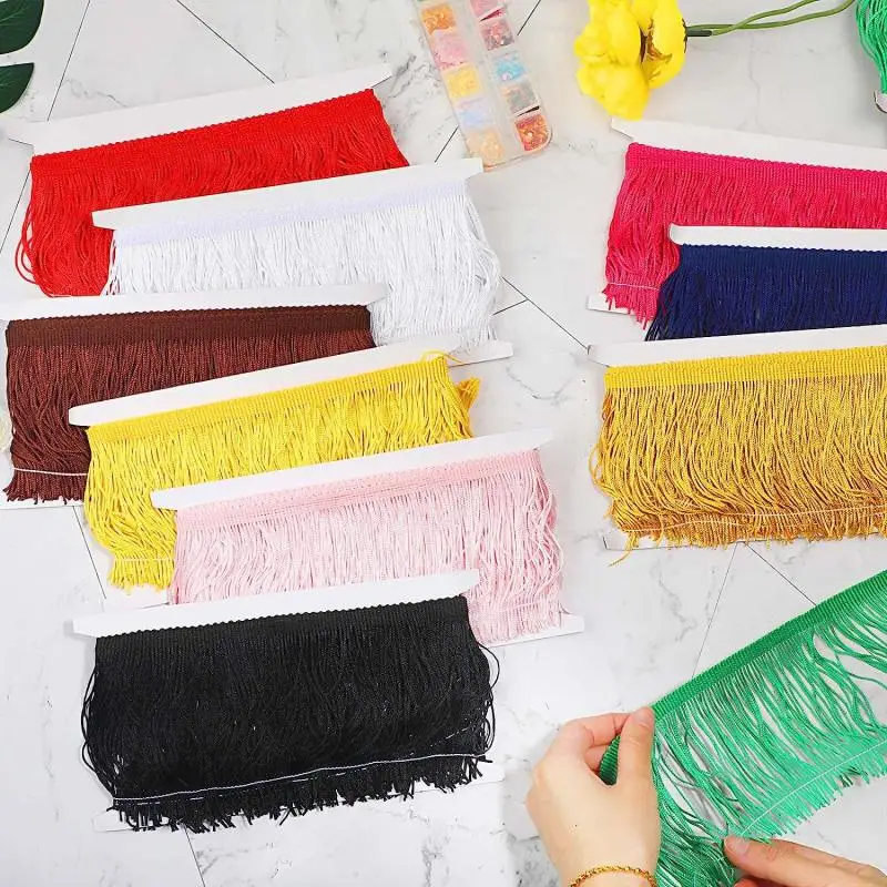 10 Yards 15cm Long Tassel Fringe Lace Trim Ribbon Tassels For Curtains Dresses Fringes Sewing Trimmings Accessories Crafts tassel fringe tassel trim mini tassels bookmark tassels silky floss tassels leather tassels fluorescent tassels tassel accessories tassel decoration