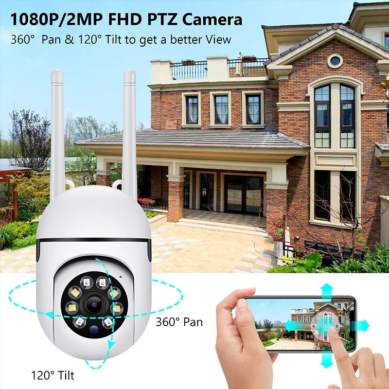A7 1080P Security Camera WIFI Camera Outdoor PTZ Speed Wireless IP Camera CCTV 4X Digital Zoom Audio Network Surveillance CAM