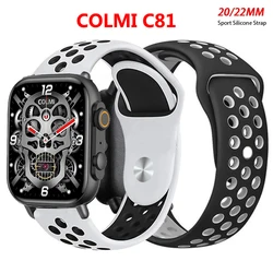 Silicone Strap for COLMI C81 P71 P68 P60 Band Replacement Sport Watchband Bracelet for COLMI P68 P60 Wristband Waterproof