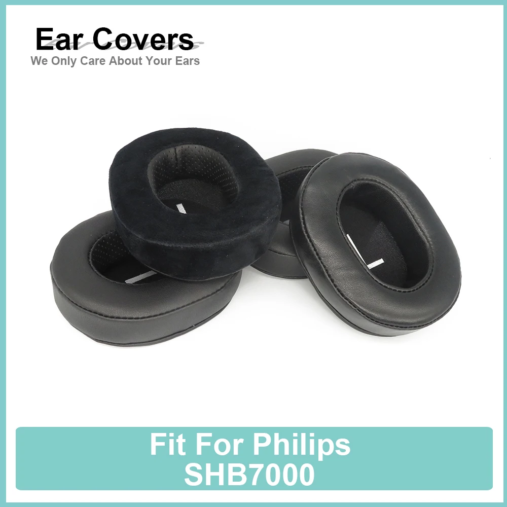 

Earpads For Philips SHB7000 Headphone Earcushions Protein Velour Sheepskin Pads Foam Ear Pads Black Comfortable