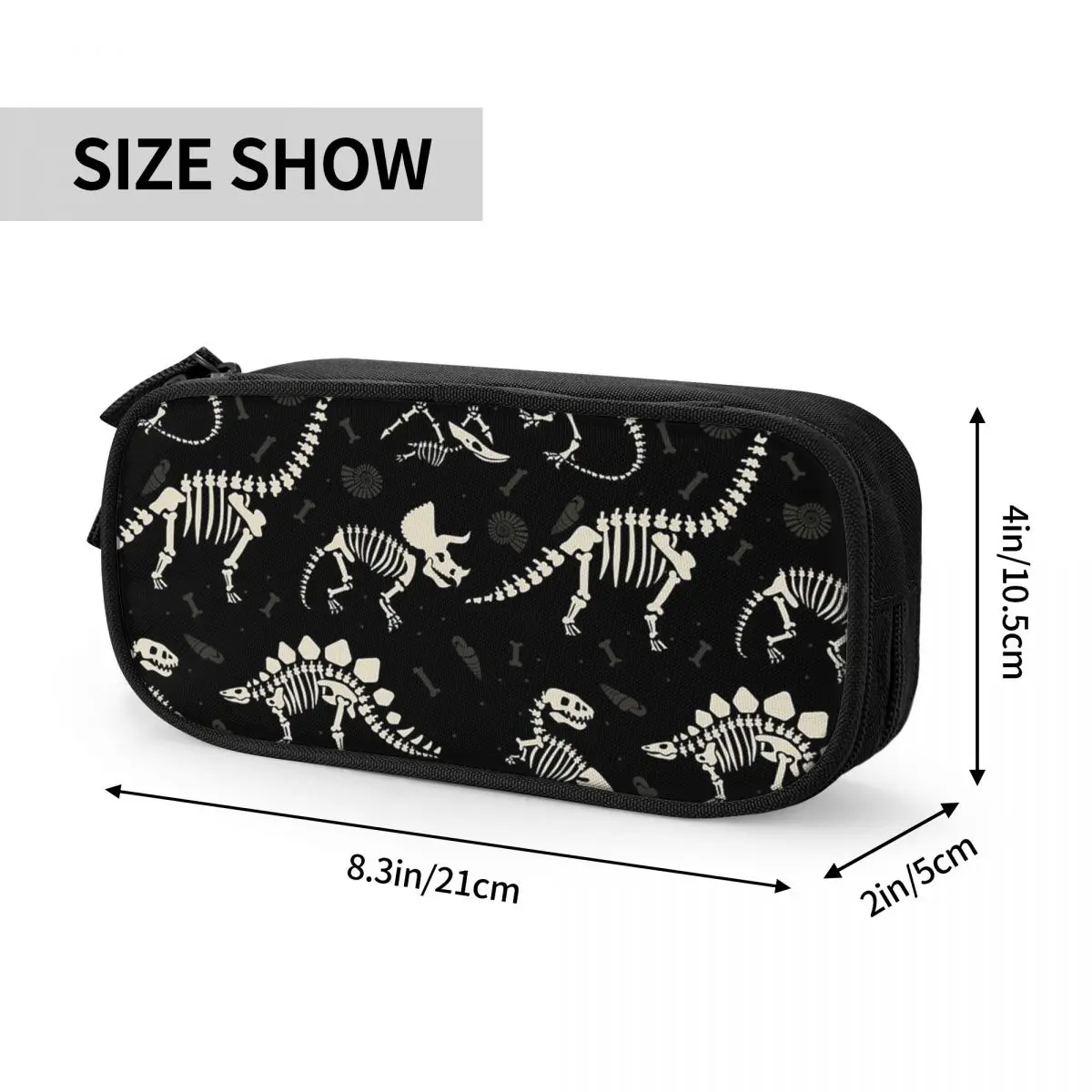 Dinosaur Fossils Pencil Cases New Halloween Pen Bag Girls Boys Large Storage Students School Gift Pencil Pouch