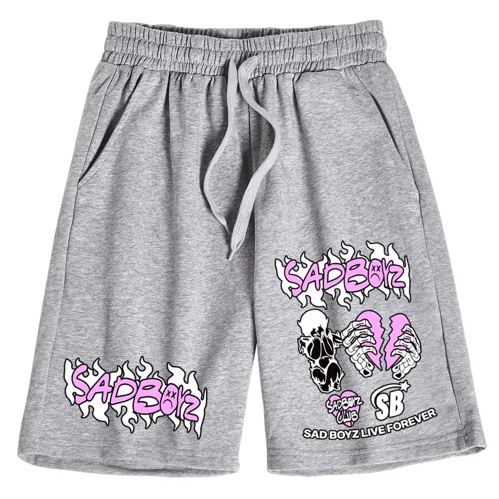 2024 Sad Boy Junior H Men's Fashion Shorts Summer New Sports Men's and Women's Shorts 2