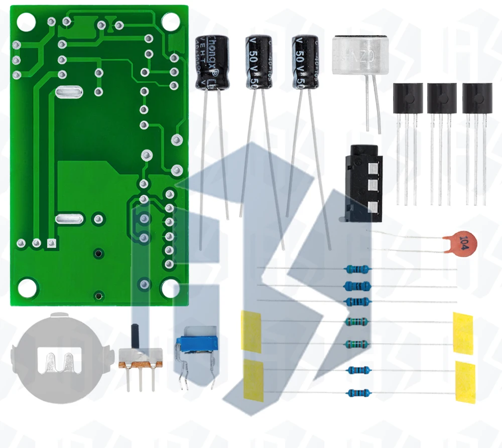 Audioverstärker, lose Teile, Hörgeräte-Set, praktische Ausbildung und Lehrwettbewerb zum Thema „Do-it-yourself“, Interesse an der Herstellung von losen Teilen. – Detail 8