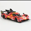 Bburago 1:43 Ferrari 499p Dust Cover 24h Le Mans Rally Champion Porsche 963 Bmw M Hybird V8 Lamborghini Sc63 Alloy Car Model Toy 2