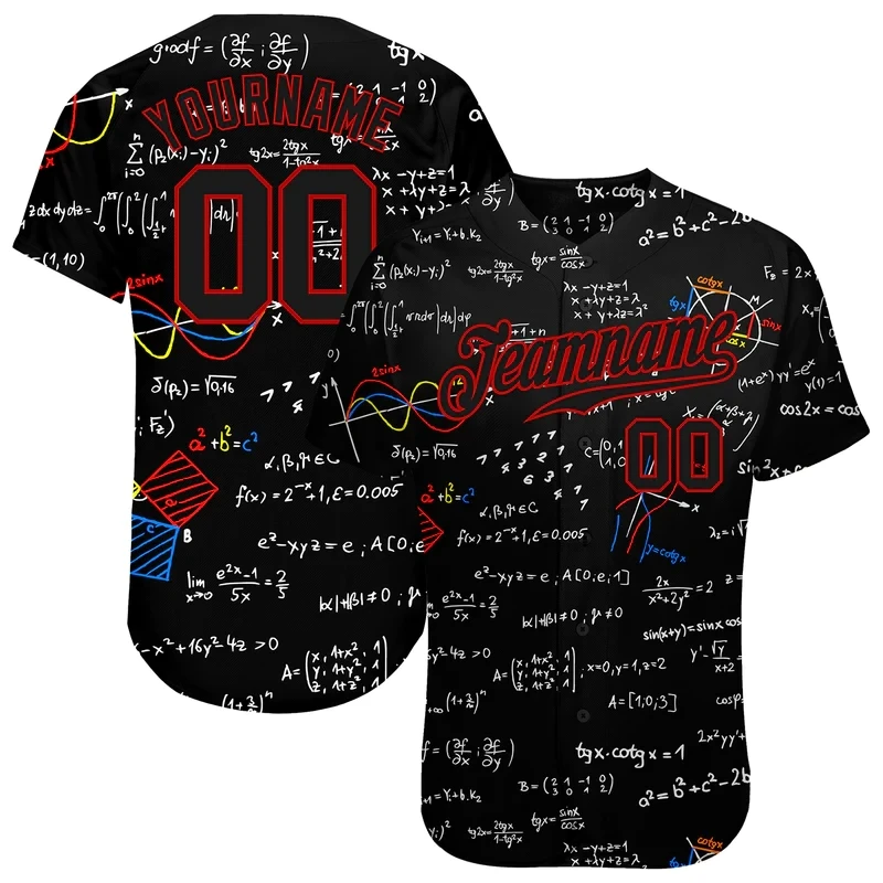 PATTERN DESIGN MATH Custom Baseball Jersey Men and Women Section Shirt 3D Printed Shirt Casual Team Shirts Hip Hop Unisex Tops