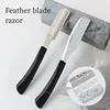 Straight Handle Shaver Japanese Manual Shaving Razor Hair Salon Safety Feather Blade Holder Men's Hair And Beard Trimmer Y0630 1