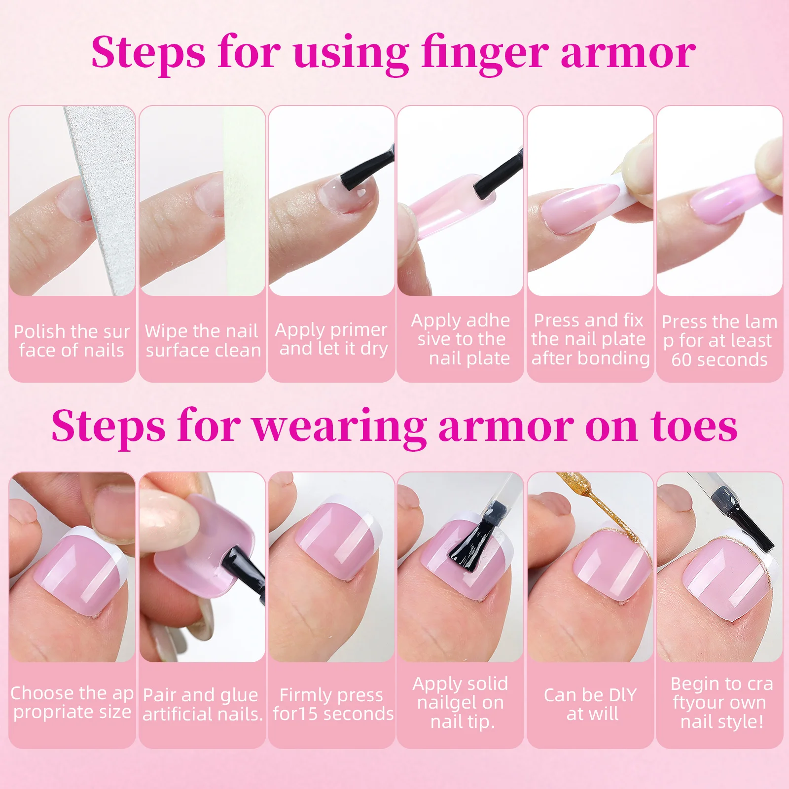 144pcs French Nail Set Image 6