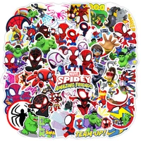 50PCS New Spider Man Amazing Friends Sticker DIY Guitar Laptop Luggage Skateboard Graffiti Decals Fun for Kid 1
