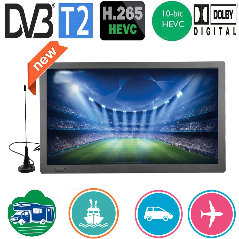 Rechargeable 15.4 Inch Portable Mini Digital TV Portable TV