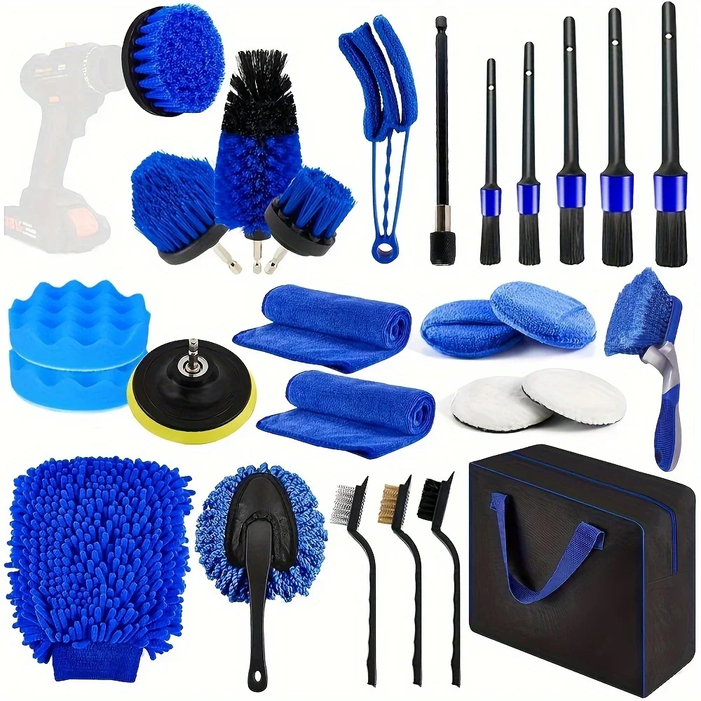 27-Piece RV & Car Wash Kit β Car Cleaning Brushes, Accessories, and Repair Tools for Auto Detailing and Maintenance 1