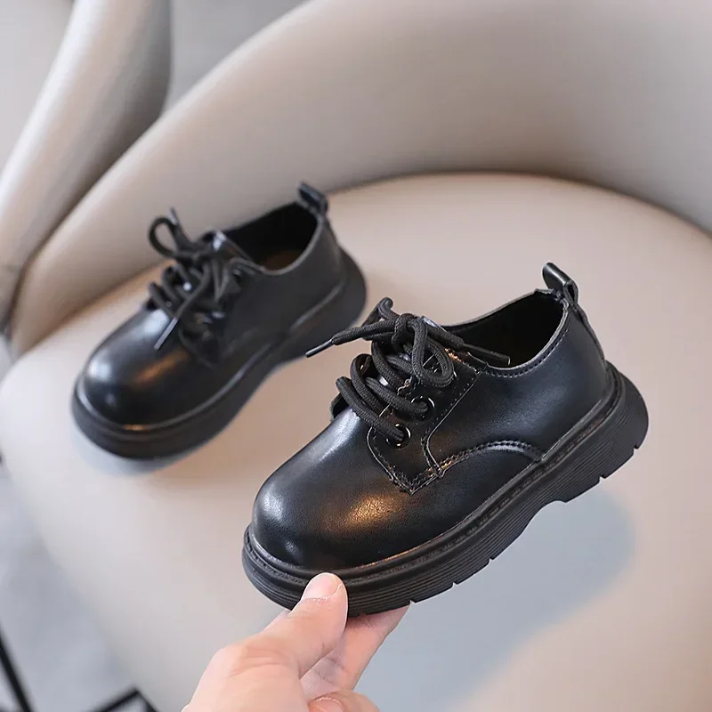 Fashion Kids Shoes Spring Child Leather Shoes British Style Boys Shoe Soft Soled Girls Anti Slip Casual Shoe