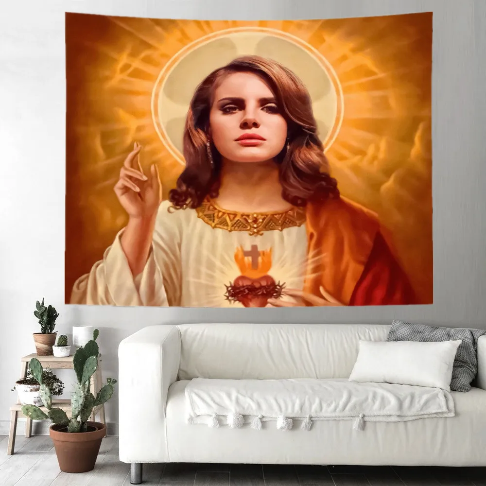 Jesus Saint Lana Del Rey Tapestry Born To Die Meme Tapestrys Aesthetic Bedroom Decoration Tapestries Room Background Carpet
