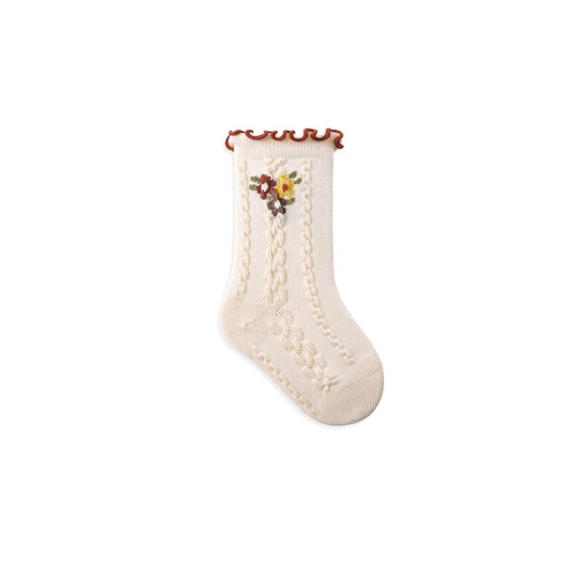 Adorable Infant Girls Lace Socks with Bowknot Detail Perfect for Special Occasions like Baptism Birthday and Holidays