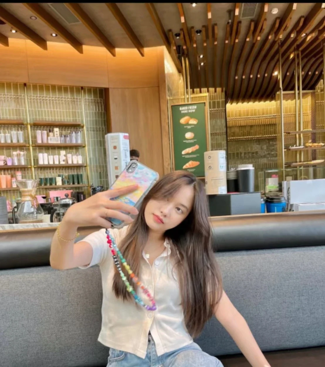 Mobile Phone Chain Pink Theory Female Owner Freenbecky The Same Rainbow Mobile Phone Chain Beading Ins Wind Hanging Rope Pendant To Prevent Loss