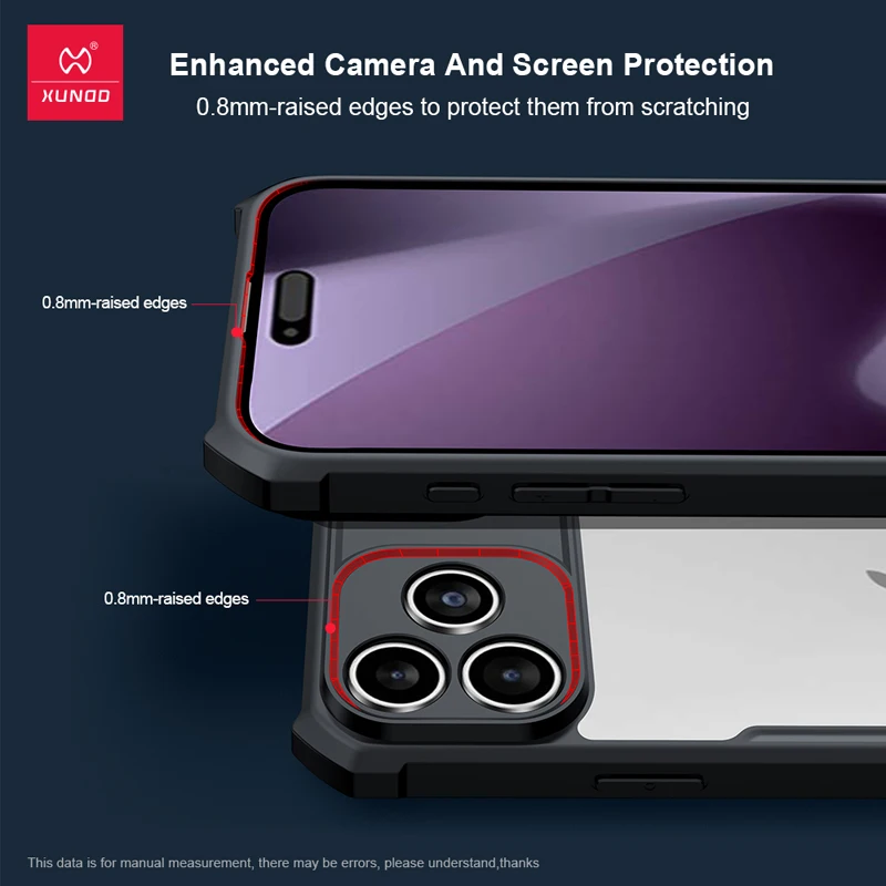 Xundd Airbag Shockproof Magnetic Transparent Case with Camera Protection