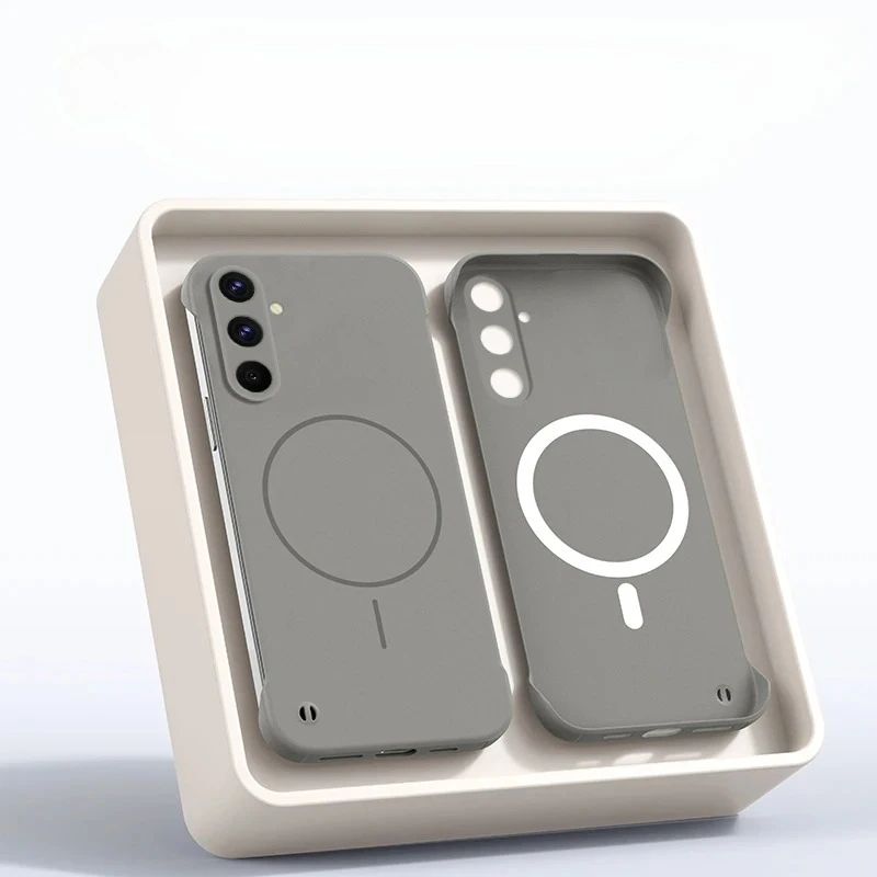 Ultra-Thin Bezel-less Matte Magnetic Phone Case with Magsafe Compatibility