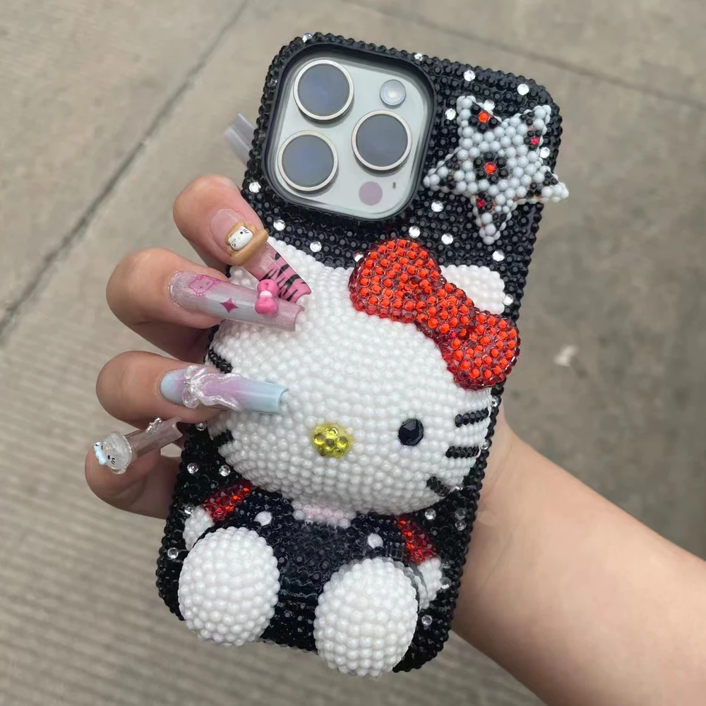 Phone case chain Rhinestone Bling Crystal Phone Case Chain For iPhone 16 12 13 14 15Pro Max X Xs XR 7 8 Plus SE 2 3 10 Transparent Bumper Cover