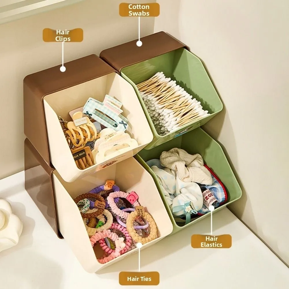 Creative Tea Bag Storage Box Space Saving Stackable Cosmetic Drawer Rack Durable Large Capacity Coffee Capsule Storage Shelf