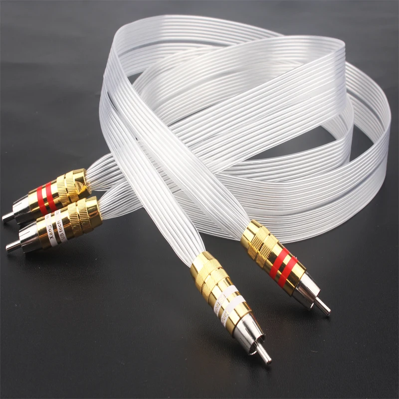 

Audiocrast Pair Nordost OCC silver plated RCA interconnect cable with gold plated RCA plug cable