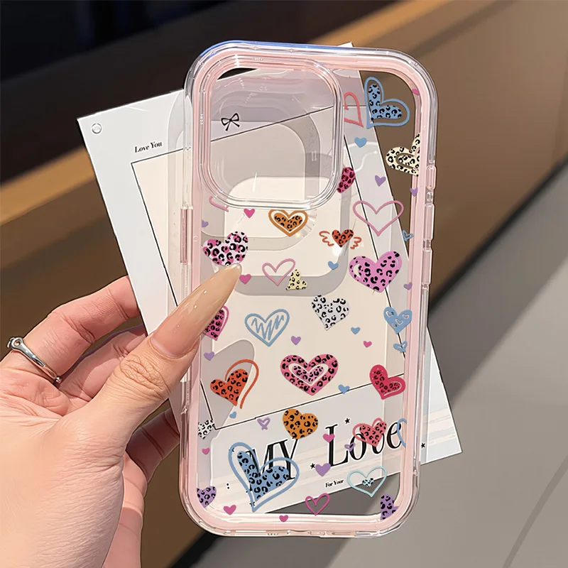 Chic Pink Bow Transparent Shockproof Phone Case