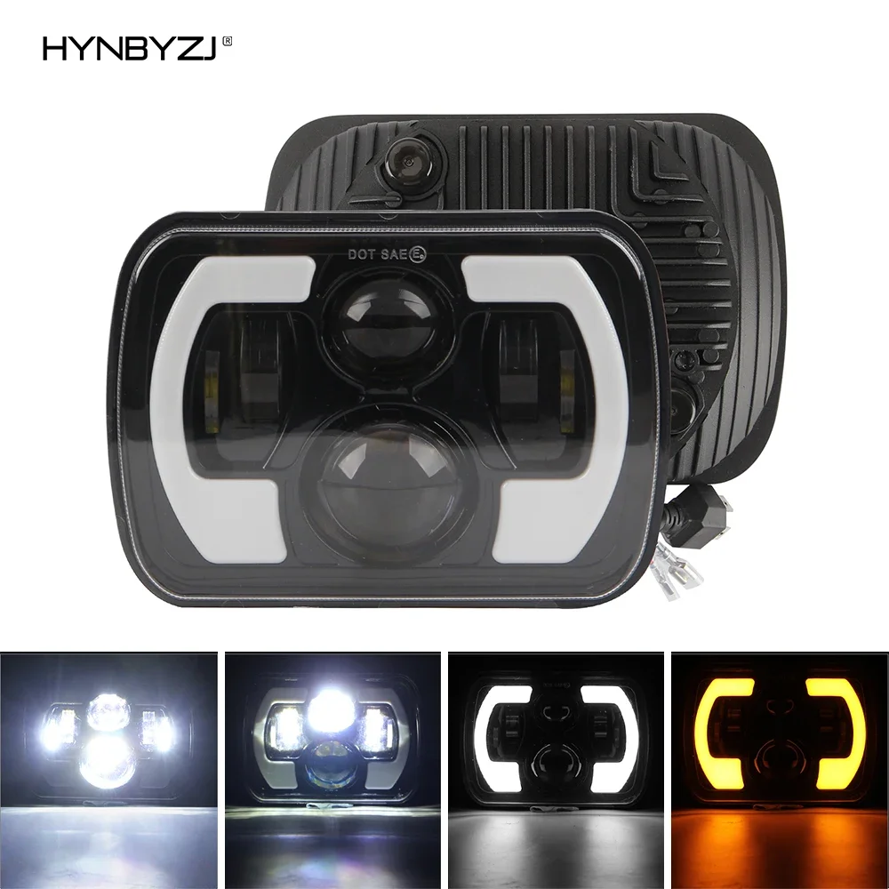 

HYNBYZJ 7 inch 300W LED Headlight Hi-Lo Red Sealed Beam Waterproof for Chevrolet Car Truck SUV Auto Accessories