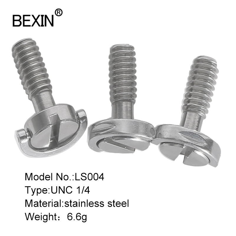 Longer Shaft D-Ring 1/4" Mounting Screw Screws Adapter 1/4" Tripod Quick Release Qr Plate Camera Flathead Slot Stainless-5 Pack camera tripod plate camera screw set