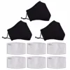 Cotton  Black Mouth Mask   Mask Activated Carbon Filter Windproof Comfortable Material Disposable Mask маски для лица MáScara 2