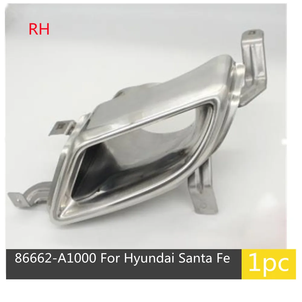 Rear Exhaust Muffler Tail End Pipe Decoration Cover Trim Stainless Steel Car Exhaust Pipe Muffler Tail For Hyundai Santa Fe