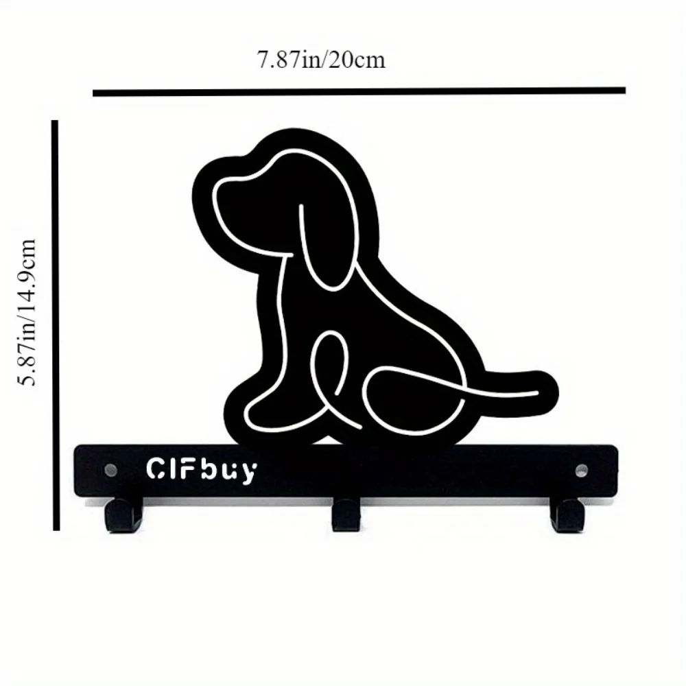 1pc Charming Wall Mounted Key Holder – Puppy Accessory Key Holder with Wall Mounted Hook Puppy Wall Mount Key Holder Charming 2