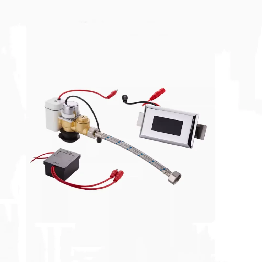 1/2" BSPP Washroom Concealed Wall Mount Sensor Toilet Urinal Flushing Automatic Valve Full Set