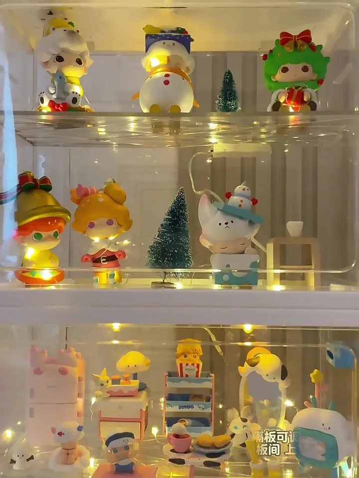 DImoo用HDディスプレイボックス,防塵アクションフィギュア,ブラインド